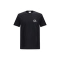 Moschino Logo-Embroidered Cotton T-Shirt — Black