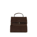 Women's Tie Me Top Handle Bag Brown Calf Leather Bos