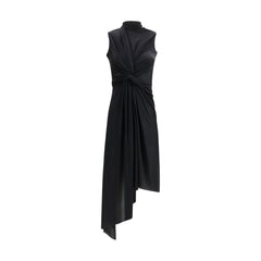 Women's Black Polyamide Casual Dress