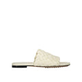 Women's White Lamb Leather Mules
