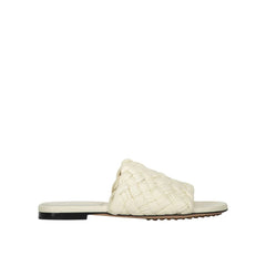 Women's White Lamb Leather Mules