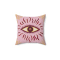 Golden Gaze Mystic Throw Pillow