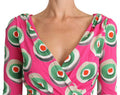 Women's Pink Silk Cup Cake Sheath Stretch Dress