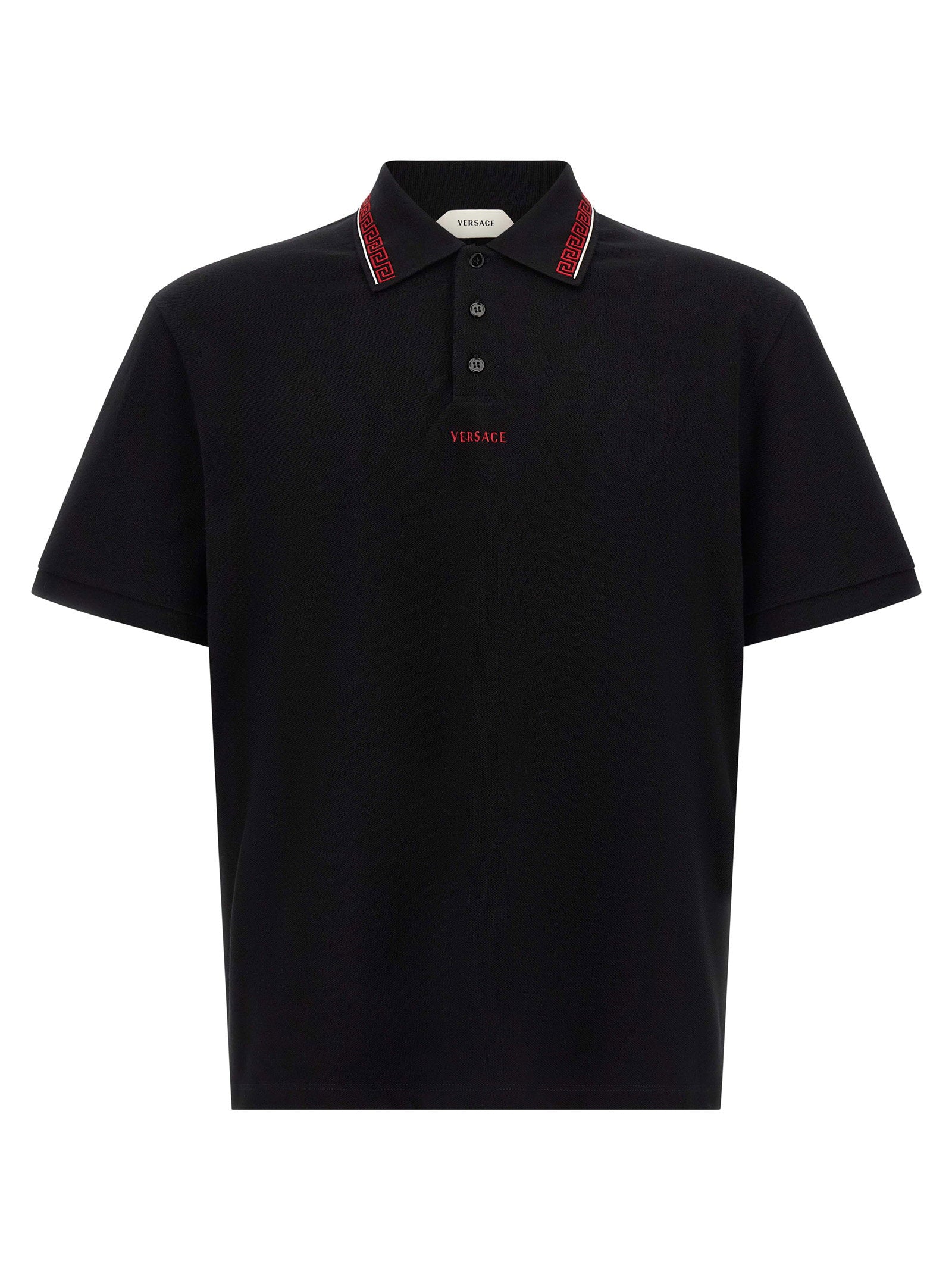 Versace Greca Polo Shirt — Black