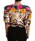Women's Crystal Sequined Floral Jacket Coat Clothing