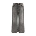 Men's Gray Cotton Relaxed Fit Jeans Clothing
