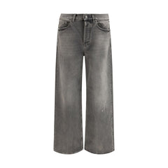 Men's Gray Cotton Relaxed Fit Jeans Clothing
