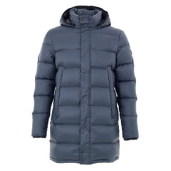 Men's Gray Nylon Coat Clothing