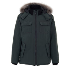 Men's Green Nylon Parka Clothing