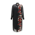 Women's Black Silk Casual Dress
