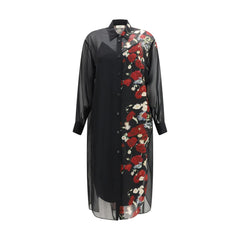 Women's Black Silk Casual Dress