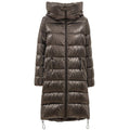 Women's Gray Viscose Parka Clothing