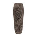 Women's Brown Copper Midi Skirt