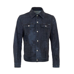 Men's Gray Cotton Denim Jacket Clothing