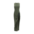 Women's Bicolor Polyester Casual Dress