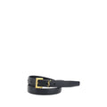 Women's Black Calf Leather Bos Taurus Thin Belt