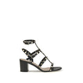 Women's Black Calf Leather Bos Taurus Platform Sandals