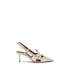 Women's Studdy Pump Beige Goatskin