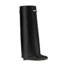 Women's Black Calf Leather Bos Taurus Boots