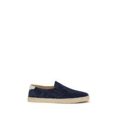 Men's Blue Calf Leather Bos Taurus Espadrilles Shoe