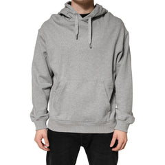 Men's Gray Cotton Hooded Sweatshirt Sweater Clothing