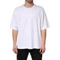 Men's White Cotton Crewneck Short Sleeve T-Shirt