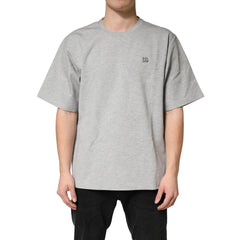 Men's Grey Cotton Crewneck Short Sleeve T-Shirt Gray
