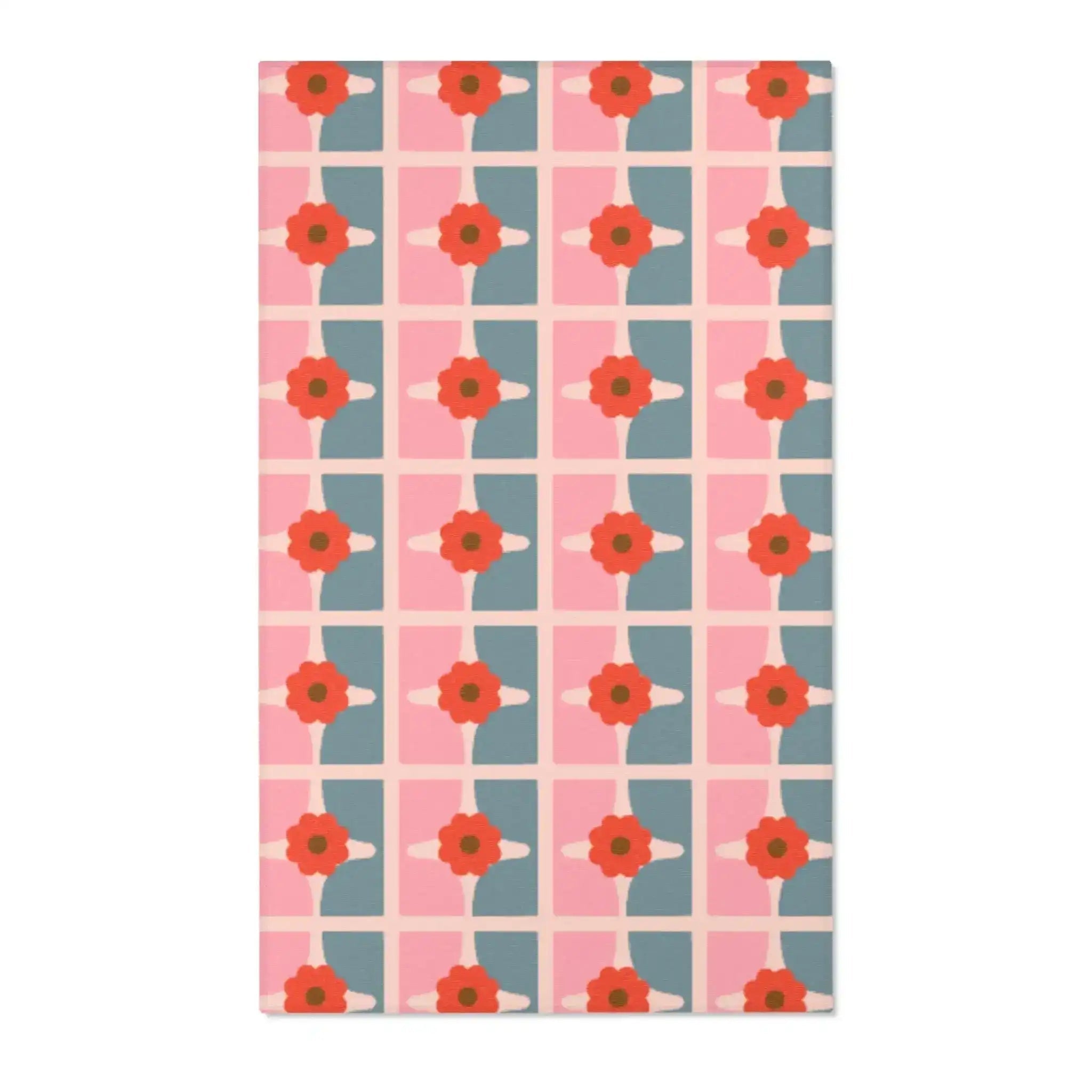 Petal Pixel Bloom Accent Rug