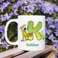 Taza de cerámica personalizada de Marsupilami de cola larga de 11 oz 15 oz con nombre Regalo de cumpleaños para amigos | Callie × Marsupilami®.