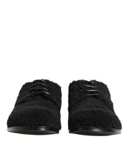 Men's Curly Shearling Derby Shoe Black