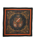 Multicolor Crest Print Cashmere 272cm X 132cm Men Scarf Silk