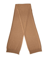 Brown Cashmere Knitted Foulard 207cm X 29cm Men Scarf