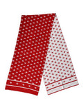 Red White Logo Print Foulard 201cm X 40.5cm Men Scarf And Nylon