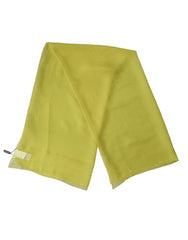 Women's Yellow Silk Neck Wrap Shawl Foulard 120cm X 117cm Scarf