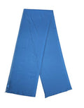 Women's Blue Silk Neck Wrap Shawl Stole 200cm X 64cm Scarf Elastane