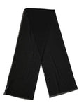 Women's Black Silk Neck Wrap Shawl Stole 200cm X 64cm Scarf Elastane