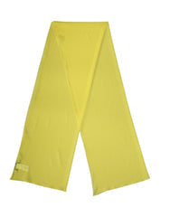 Women's Yellow Silk Neck Wrap Shawl Stole 200cm X 64cm Scarf Elastane