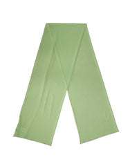 Women's Light Green Silk Neck Wrap Shawl Stole 200cm X 64cm Scarf Elastane