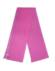 Pink Silk Neck Wrap Shawl Women Stole 200cm X 64cm Scarf Elastane