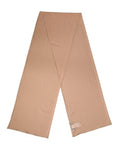 Beige Silk Neck Wrap Shawl Women Stole 200cm X 64cm Scarf Elastane