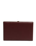 Brown Calfskin Leather Clutch Evening Women Purse Bag Calf