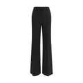 Women's Black Wool Flared Pants