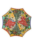Women's Multicolor Carretto Siciliano Print Collapsible Umbrella Polyester Accessory
