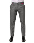 Men's Viscose Blend Trousers Gray Polyester Cotton