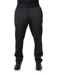 Men's Polyester Drawstring Joggers Black
