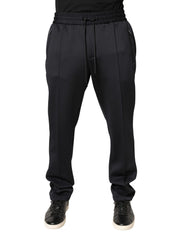 Men's Polyester Drawstring Joggers Black