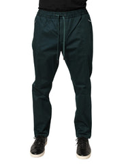Men's Cotton-Elastane Joggers Green