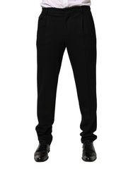 Men's Virgin Wool Dress Trousers Black