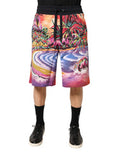 Men's Multicolor Graphic Print Cotton Bermuda Shorts
