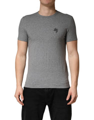 Gray Dg Logo Crew Neck Men Underwear T-Shirt Cotton Elastane
